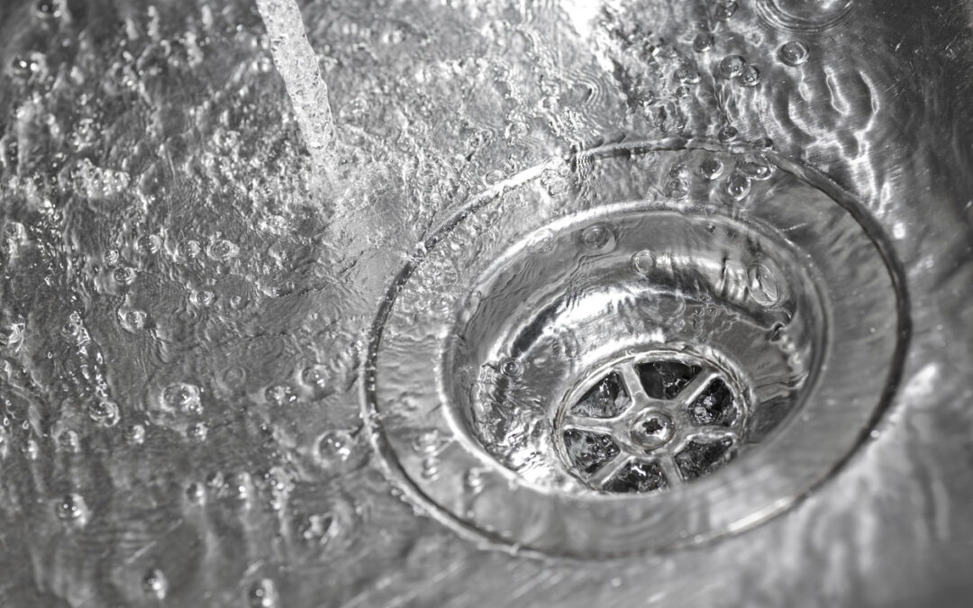 kitchen sink with water