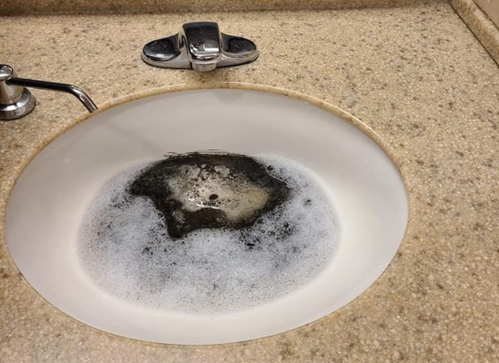 grease clogged kitchen sink